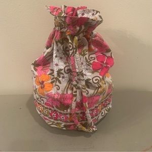 Vera Bradley Floral Drawstring Satchel Bag.